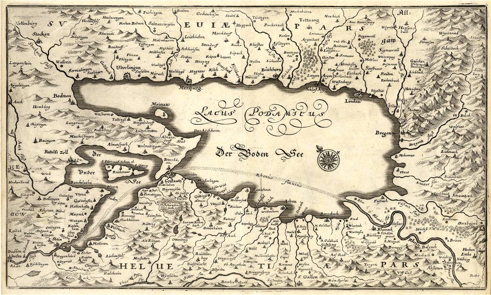 Bodensee Karte Merian 1672