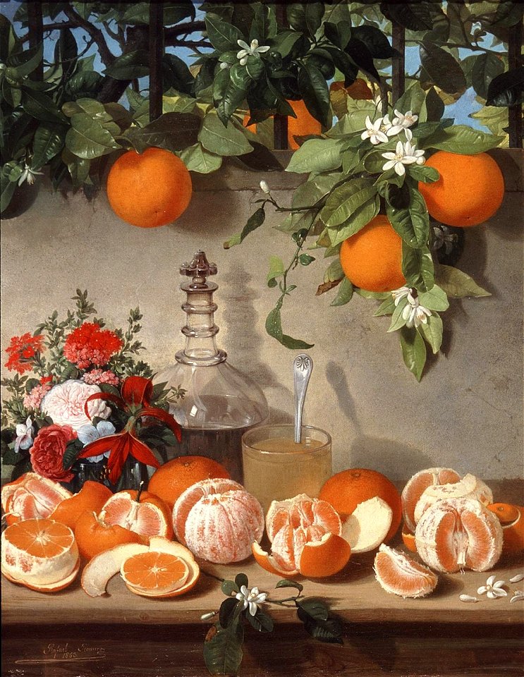 Bodegón de naranjas by Rafael Romero Barros
