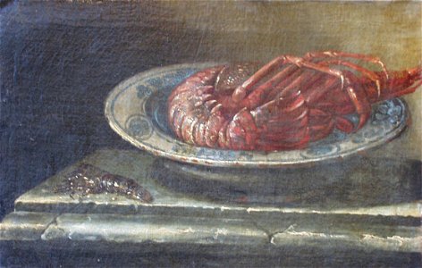 Bodegón con langosta - Círculo de Giuseppe Recco