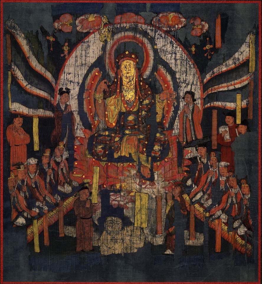Bodhisattva Ksitigarbha and Ten Kings of Hell. 10 century. British Museum, London