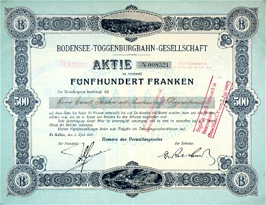 Bodensee-Toggenburgbahn 1907