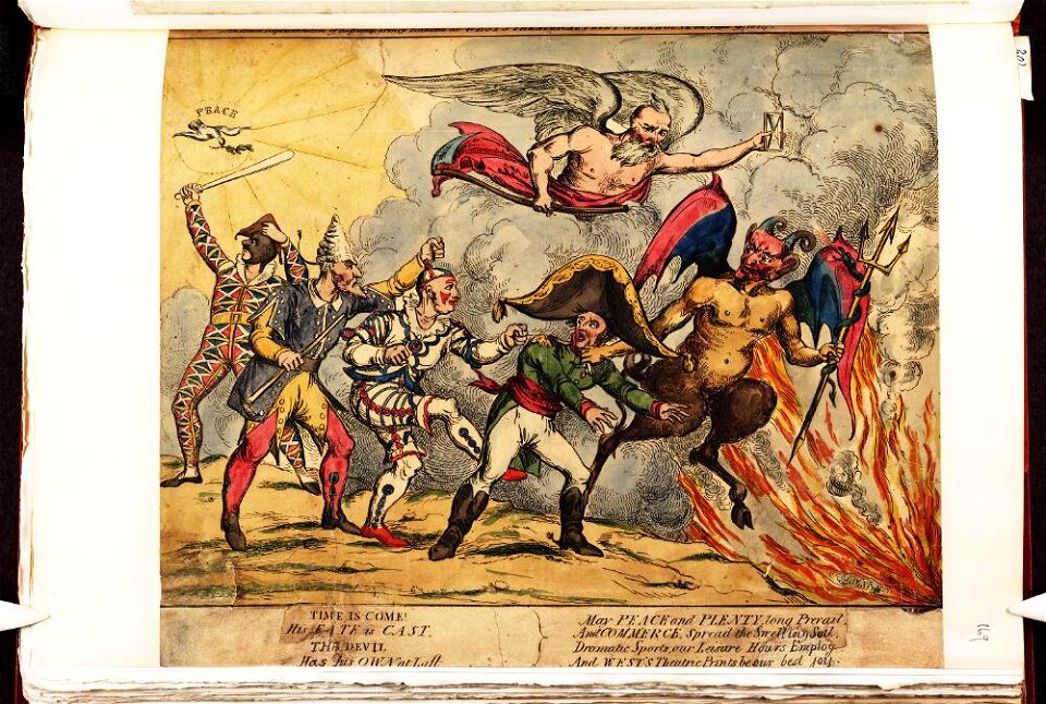 Bodleian Libraries, An exact representation of the transparency exhibited at West's theatrical print warehouse on June 9 1814