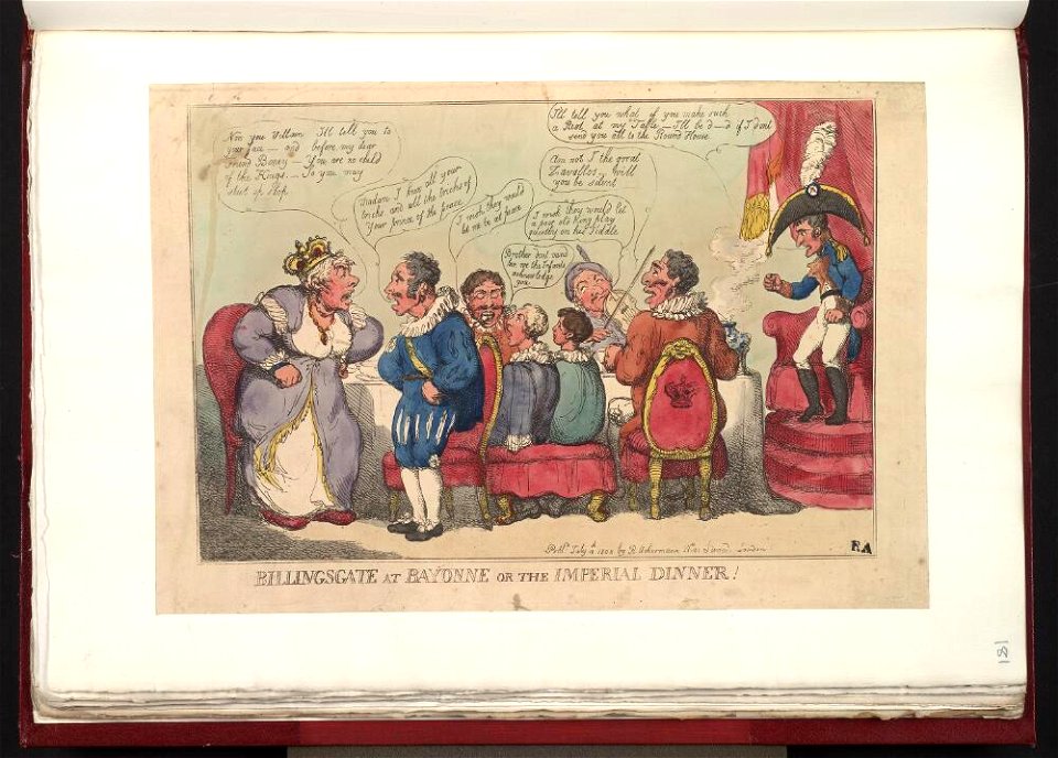 Bodleian Libraries, Billingsgate at Bayonne or- The imperial dinner
