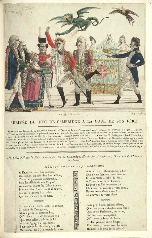 Bodleian Libraries, Arrivée du duc de Cambridge à la cour de son père