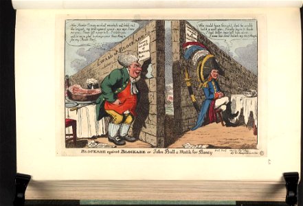 Bodleian Libraries, Blockade against blockade or- John Bull a match for Boney. Free illustration for personal and commercial use.