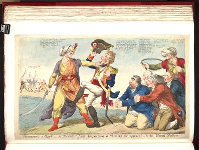 Bodleian Libraries, Buonaparte in Egypt a terrible Turk prepareing a mummy, for a present to the great nation