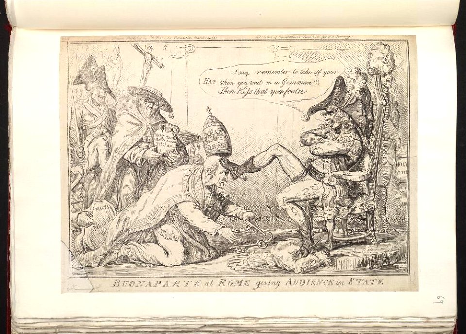 Bodleian Libraries, Buonaparte at Rome giving audience in state