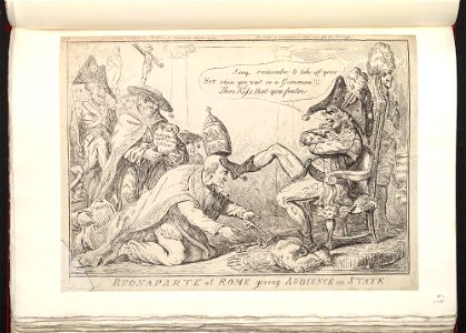 Bodleian Libraries, Buonaparte at Rome giving audience in state