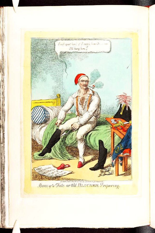 Bodleian Libraries, Boney's fate or- old Blucher preparing