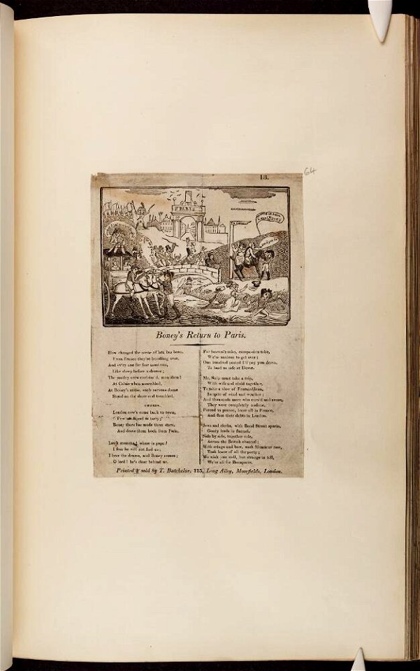 Bodleian Libraries, Boney's return to Paris