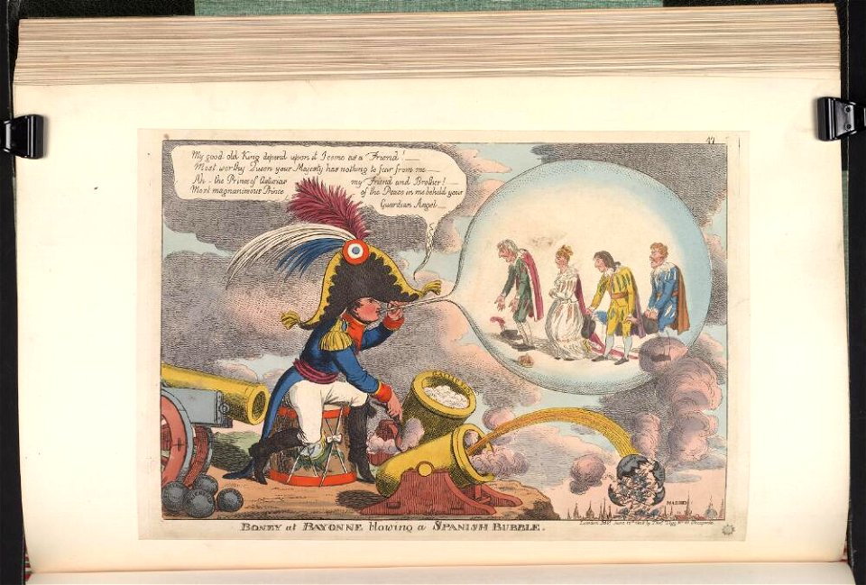Bodleian Libraries, Boney at Bayonne blowing a Spanish bubble