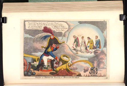 Bodleian Libraries, Boney at Bayonne blowing a Spanish bubble