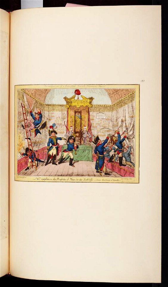 Bodleian Libraries, Consequences of a successfull French invasion Plate 2nd- We explain de rights of man to de noblesse