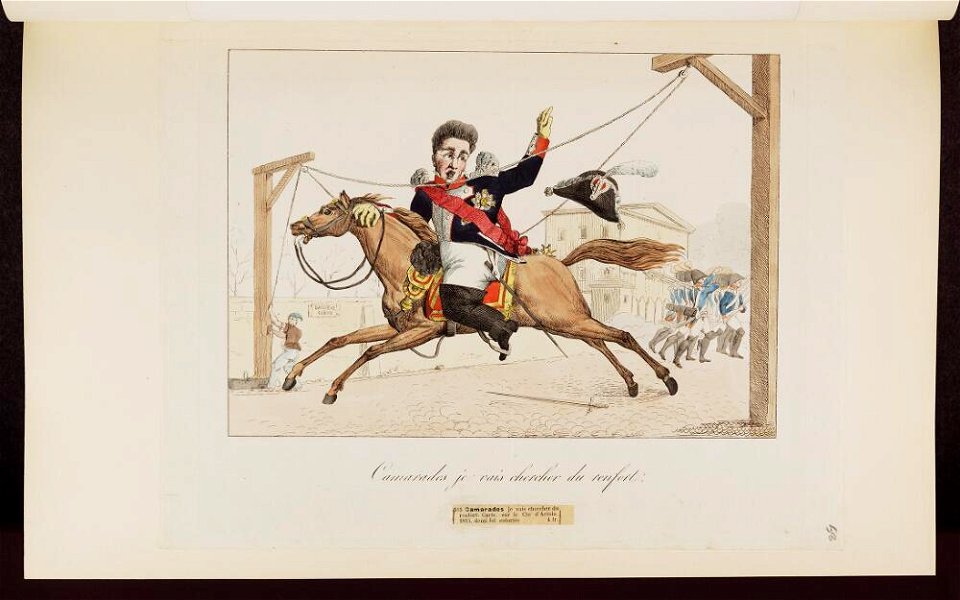 Bodleian Libraries, Camarades je vais chercher du renfort- Napoleon Bonaparte premier consul s'est rendu à Notre Dame pour y entendre la Sai