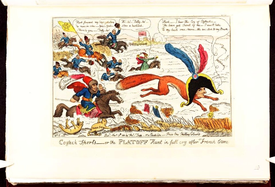 Bodleian Libraries, Cossack sports or- the Platoff hunt in full cry after French game