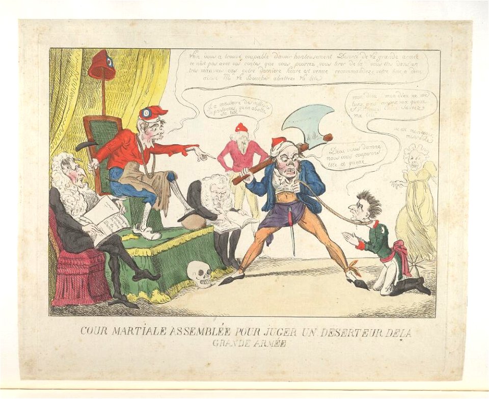 Bodleian Libraries, Cour martiale assemblée pour juger un deserteur de la grande armée