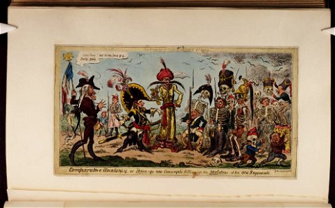 Bodleian Libraries, Comparative anatomy or- Boneys new conscripts filling up the skeletons of the Old Regiments