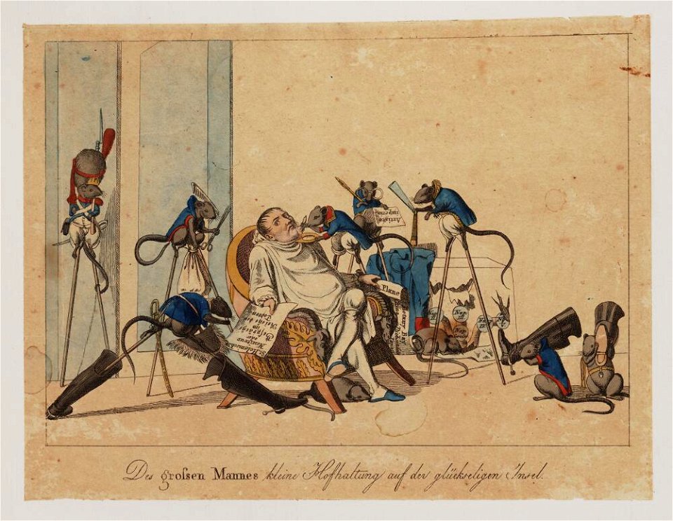 Bodleian Libraries, Des grossen Mannes kleine Kopfhaltung auf der glückseligen (sic) Insel- Napoleon Bonaparte premier consul s'est rendu à