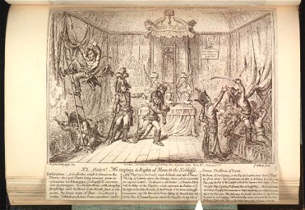Bodleian Libraries, Consequences of a successful French invasion N1 Plate 2d- We explain de rights of man to de noblesse
