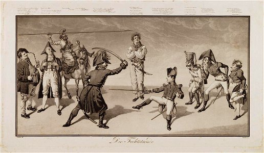 Bodleian Libraries, Die Fechtstunde- Napoleon Bonaparte premier consul s'est rendu à Notre Dame pour y entendre la Sainte Messe célébrée par