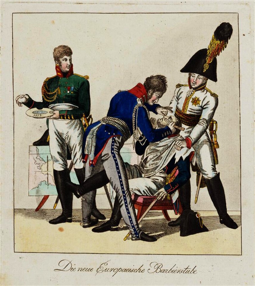 Bodleian Libraries, Die neue Europaeische Barbierstube- Napoleon Bonaparte premier consul s'est rendu à Notre Dame pour y entendre la Sainte