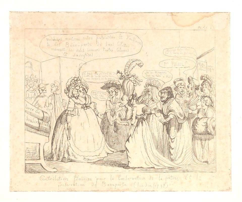 Bodleian Libraries, Contribution feminine pour la conservation de la patrie et la préservation de Bonaparte (london (1798)