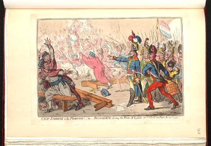 Bodleian Libraries, Exit liberté a la Francois or - Buonaparte closing the farce of egalité, at St Cloud near Paris Nov 10th 1799
