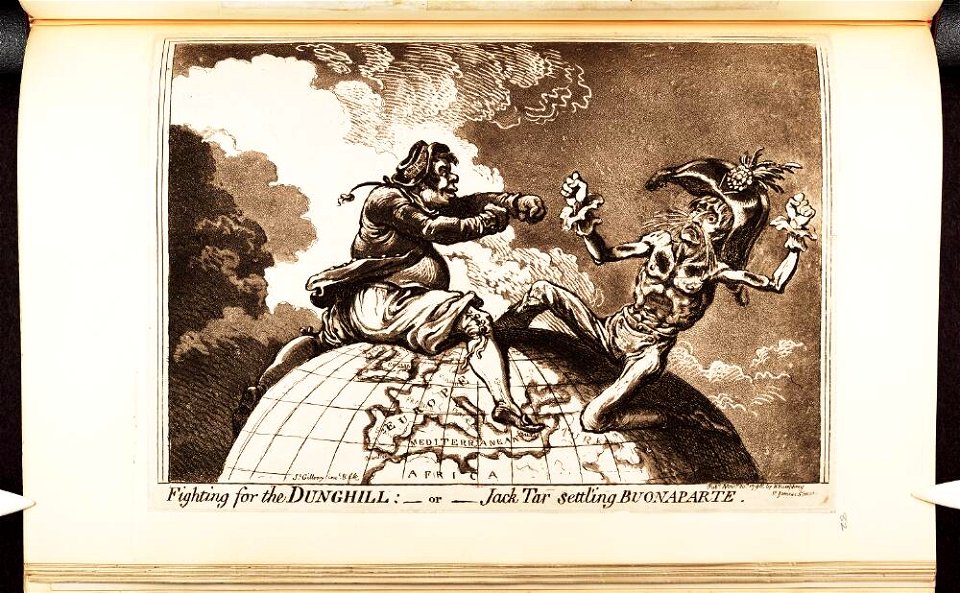 Bodleian Libraries, Fighting for the dunghill- or - Jack Tar settl'ing Buonaparte