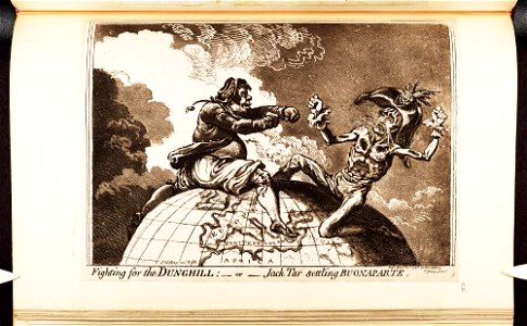 Bodleian Libraries, Fighting for the dunghill- or - Jack Tar settl'ing Buonaparte