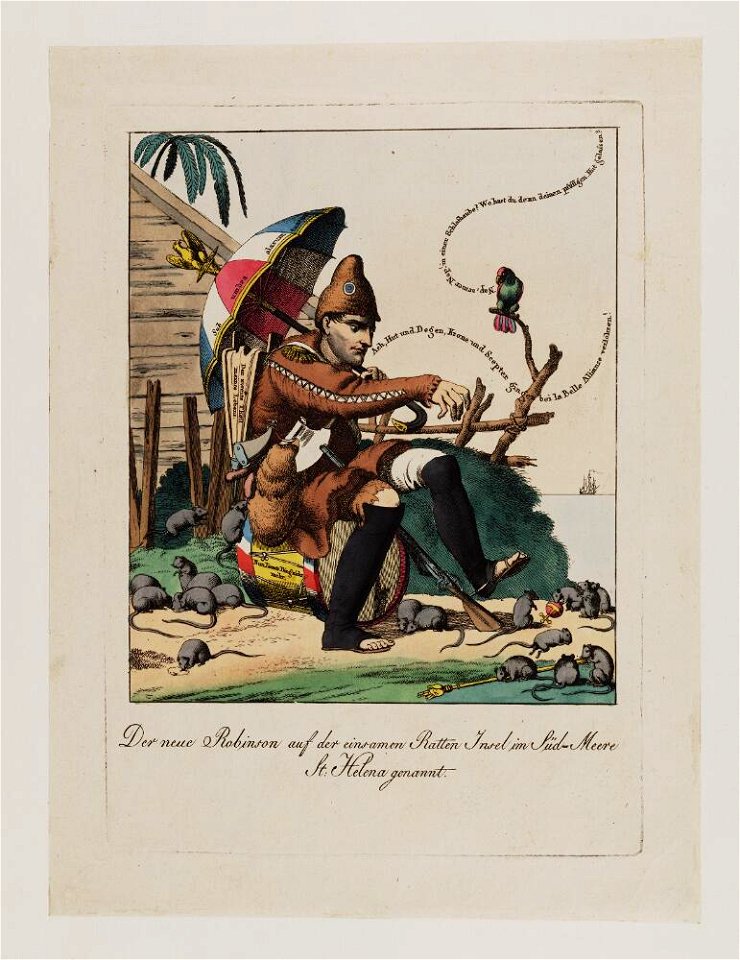 Bodleian Libraries, Der neue Robinson auf der einsamen Ratten Insel im SüdMeere St- Helena genannt- Napoleon Bonaparte premier consul s'est