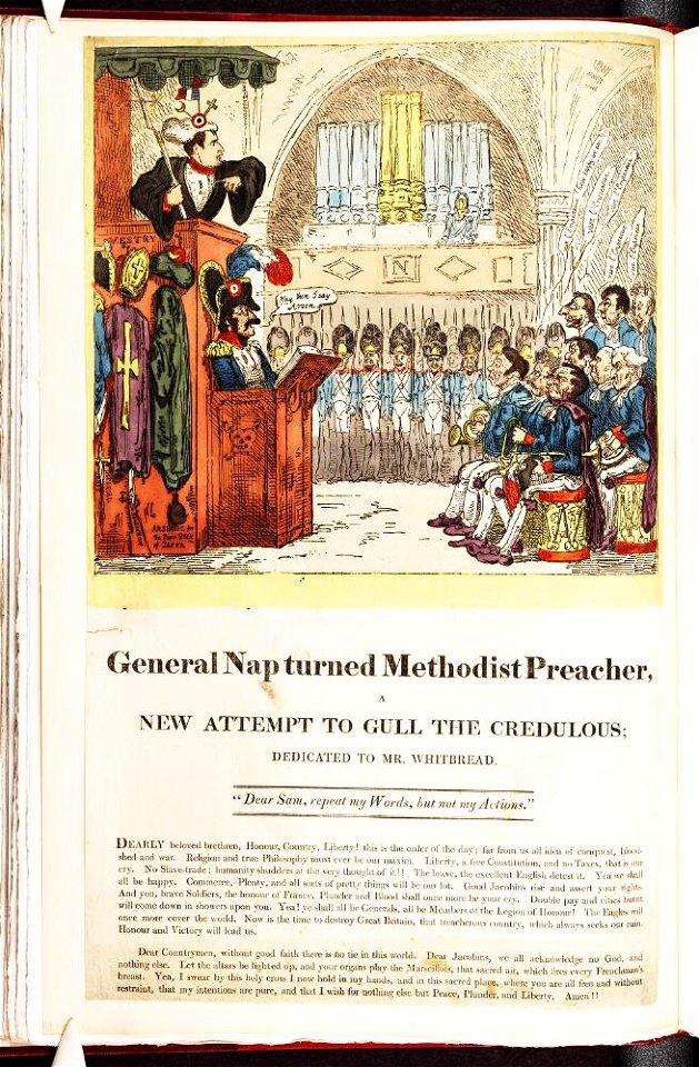 Bodleian Libraries, General Nap turned Methodist preacher,- A new attempt to gull the credulous dedicated to Mr Whitbread