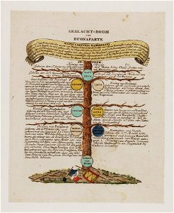 Bodleian Libraries, Geslachtboom van Buonaparte- Napoleon Bonaparte premier consul s'est rendu à Notre Dame pour y entendre la Sainte Messe
