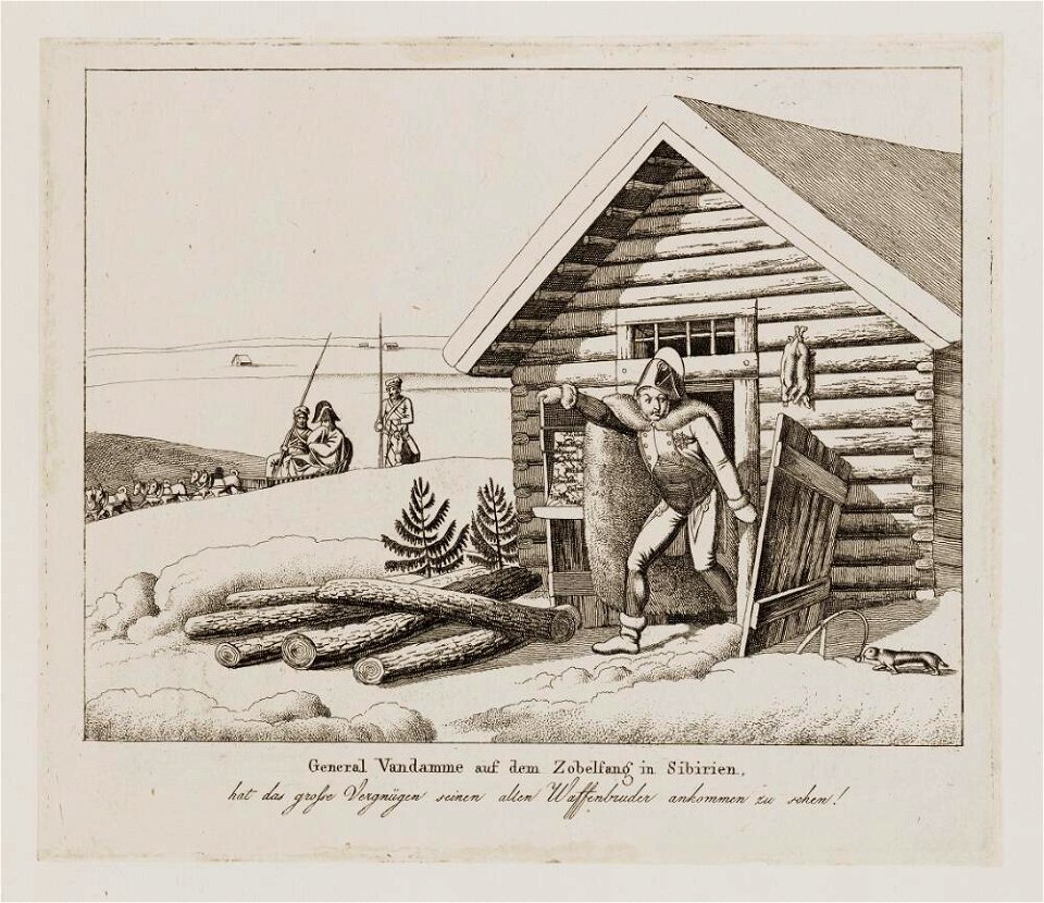 Bodleian Libraries, General Vandamme auf dem Zobelfang in Sibirien- Napoleon Bonaparte premier consul s'est rendu à Notre Dame pour y entend
