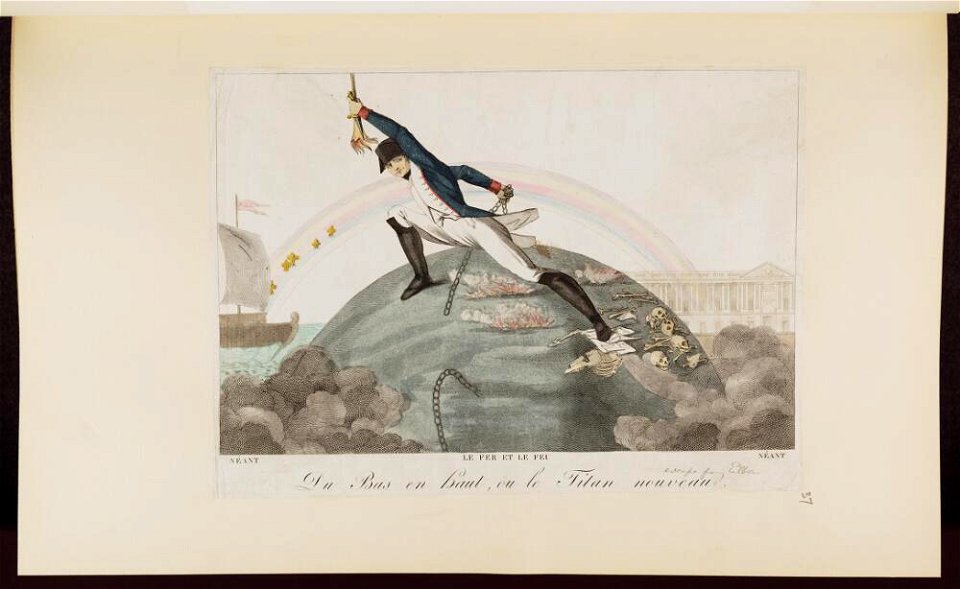 Bodleian Libraries, Du bas en haut, ou le Titan nouveau- Napoleon Bonaparte premier consul s'est rendu à Notre Dame pour y entendre la Saint