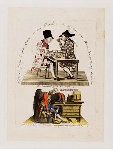 Bodleian Libraries, El rey de copas en el despacho trabajando para la felicidad de España- Napoleon Bonaparte premier consul s'est rendu à N