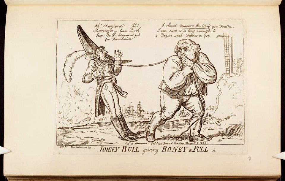 Bodleian Libraries, Iohny Bull giving Boney a pull