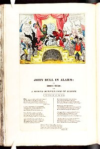 Bodleian Libraries, John Bull in alarm or,- Boney's escape, and a second deliverance of Europe. Free illustration for personal and commercial use.