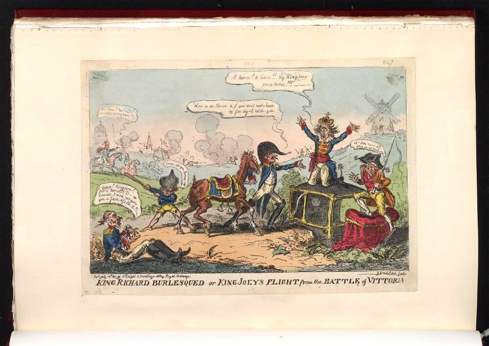 Bodleian Libraries, King Richard burlesqued or- King Joeys flight from the battle of Vittoria