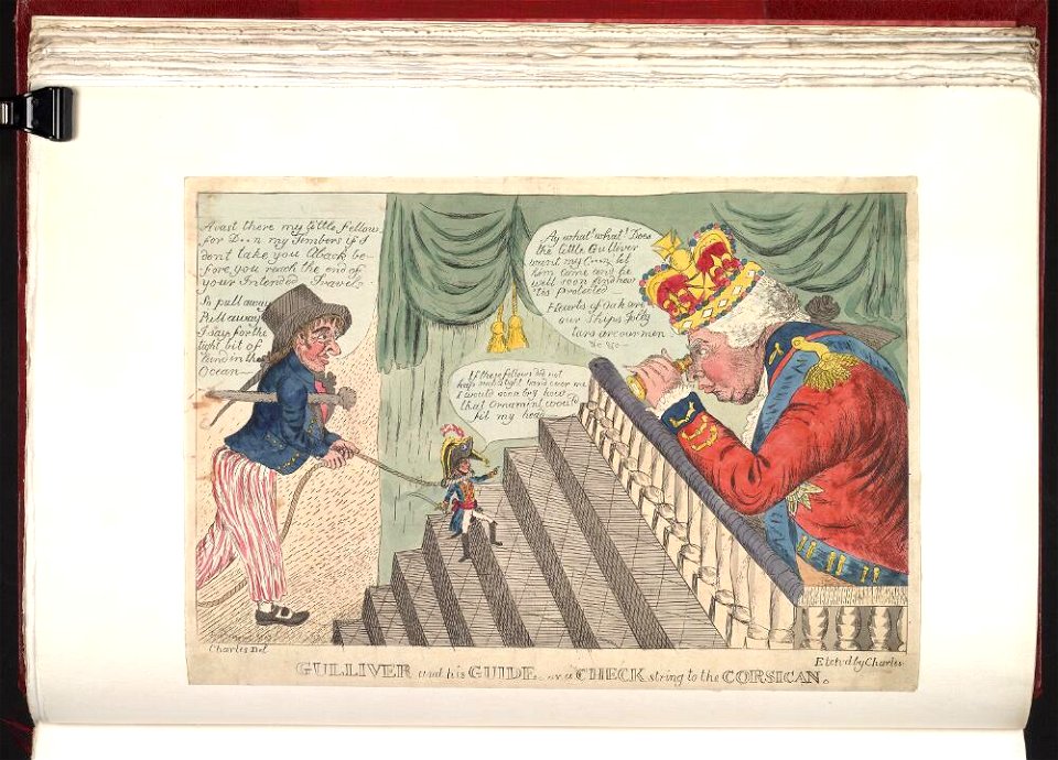 Bodleian Libraries, Gulliver and his guide or- a check string to the Corsican