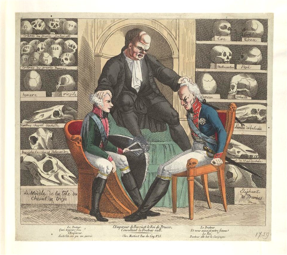 Bodleian Libraries, L'empereur de Russie et le roi de Prusse, consultant le Docteur Gall