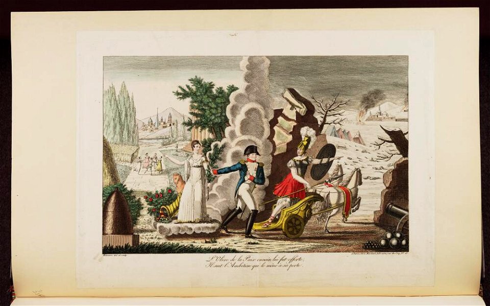 Bodleian Libraries, L'olive de la paix envain lui fut offerte, It suit l'ambition qui le même à sa perte- Napoleon Bonaparte premier consul