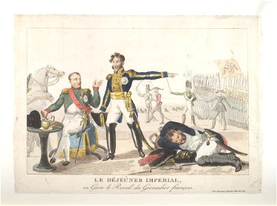 Bodleian Libraries, Le déjeuner imperial, ou- Gare le reveil du grenadier françois