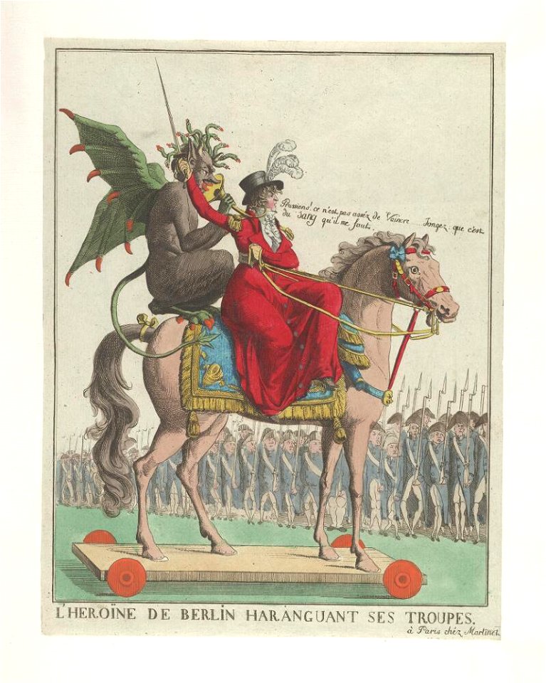 Bodleian Libraries, L'herone de Berlin haranguant ses troupes