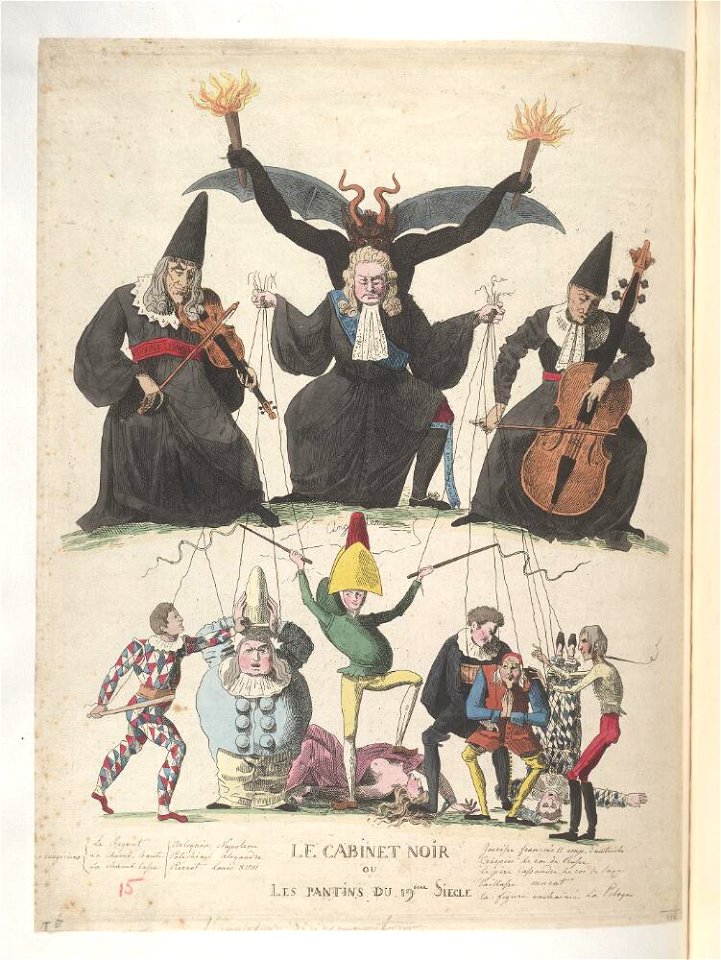 Bodleian Libraries, Le cabinet noir ou- les pantins du 19eme siècle
