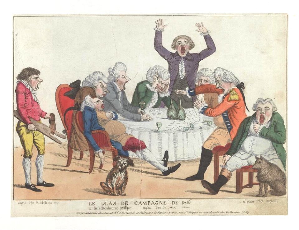 Bodleian Libraries, Le plan de campagne de 1806 ou- les deliberations des politiques Anglais sur la queue