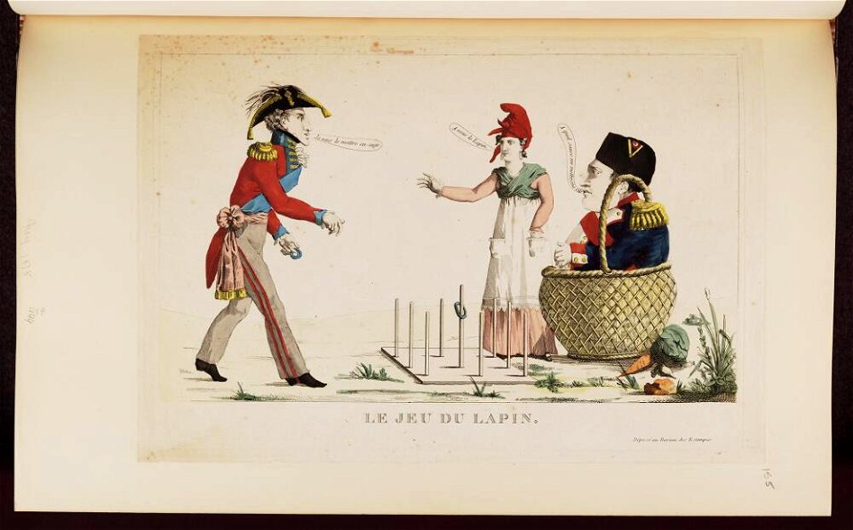 Bodleian Libraries, Le jeu du lapin- Napoleon Bonaparte premier consul s'est rendu à Notre Dame pour y entendre la Sainte Messe célébrée par