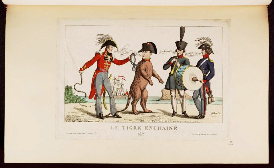 Bodleian Libraries, Le tigre enchainé- Napoleon Bonaparte premier consul s'est rendu à Notre Dame pour y entendre la Sainte Messe célébrée p
