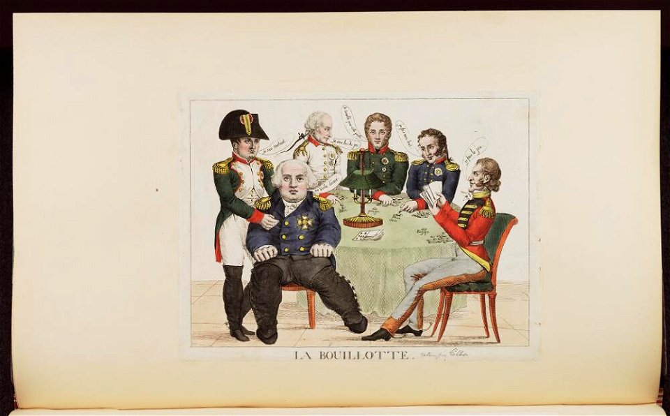 Bodleian Libraries, La bouillotte- Napoleon Bonaparte premier consul s'est rendu à Notre Dame pour y entendre la Sainte Messe célébrée par l