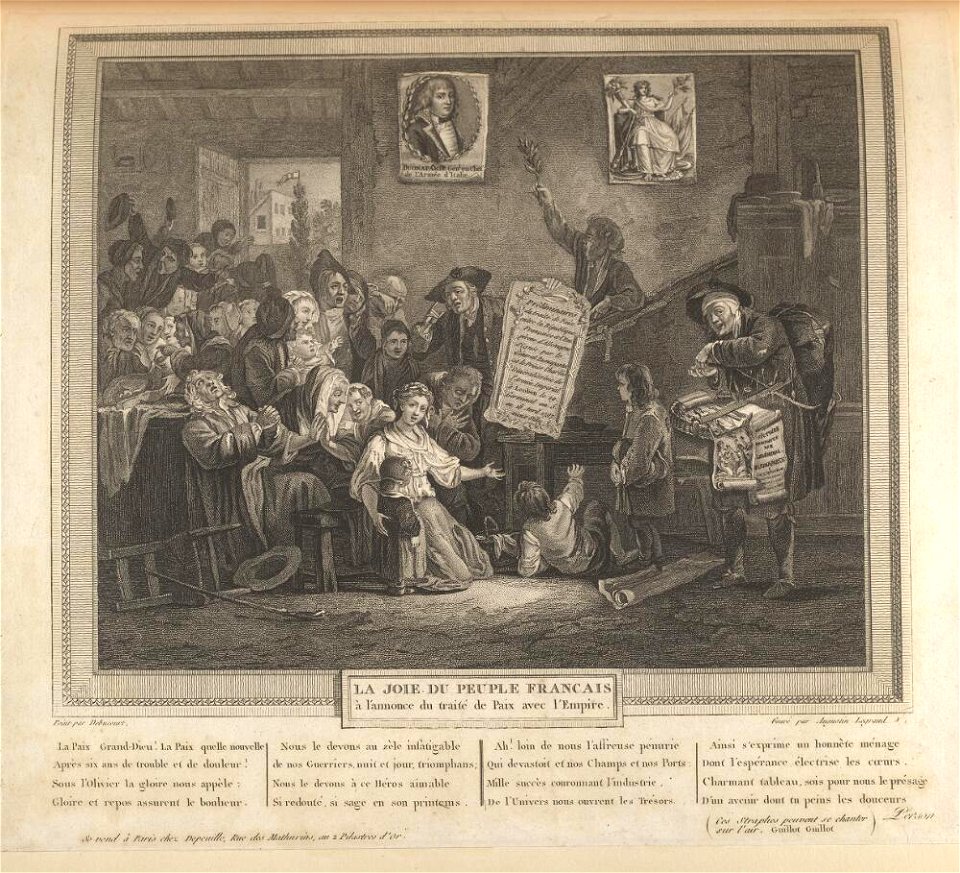 Bodleian Libraries, La joie du peuple Français à l'annonce du traité de paix avec l'empire