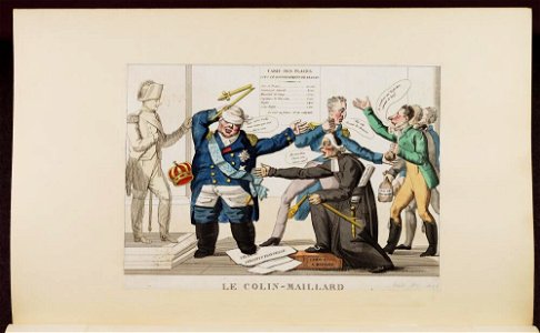 Bodleian Libraries, Le colinmaillard- Napoleon Bonaparte premier consul s'est rendu à Notre Dame pour y entendre la Sainte Messe célébrée pa